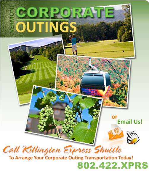 Killington Express Shuttle provides group ground transporation services for your corporate outings and corporate transporation needs